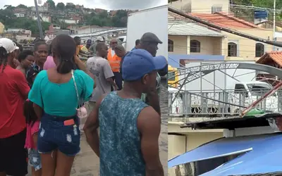 VÍDEO: Estrutura de ponte desaba e deixa ao menos uma pessoa ferida no Recôncavo baiano